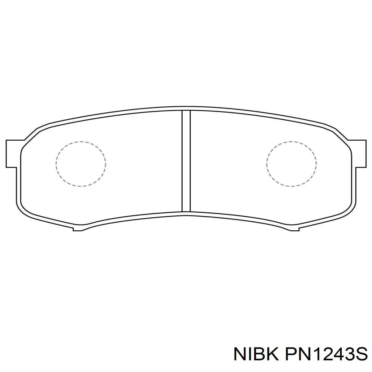 PN1243S Nibk Колодки гальмівні задні, дискові