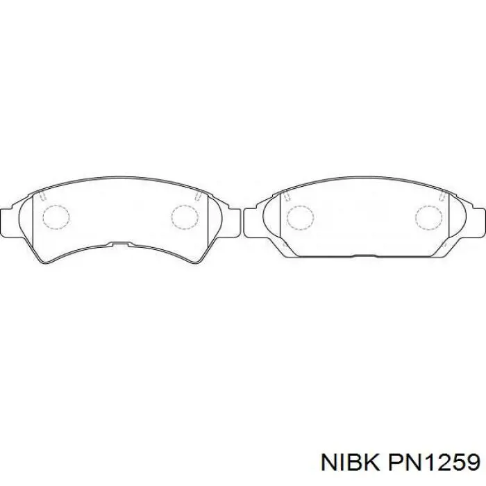 Колодки гальмівні передні, дискові PN1259 Nibk