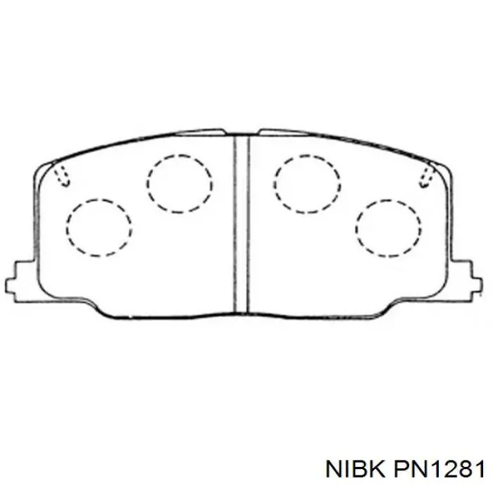 PN1281 Nibk колодки гальмівні передні, дискові