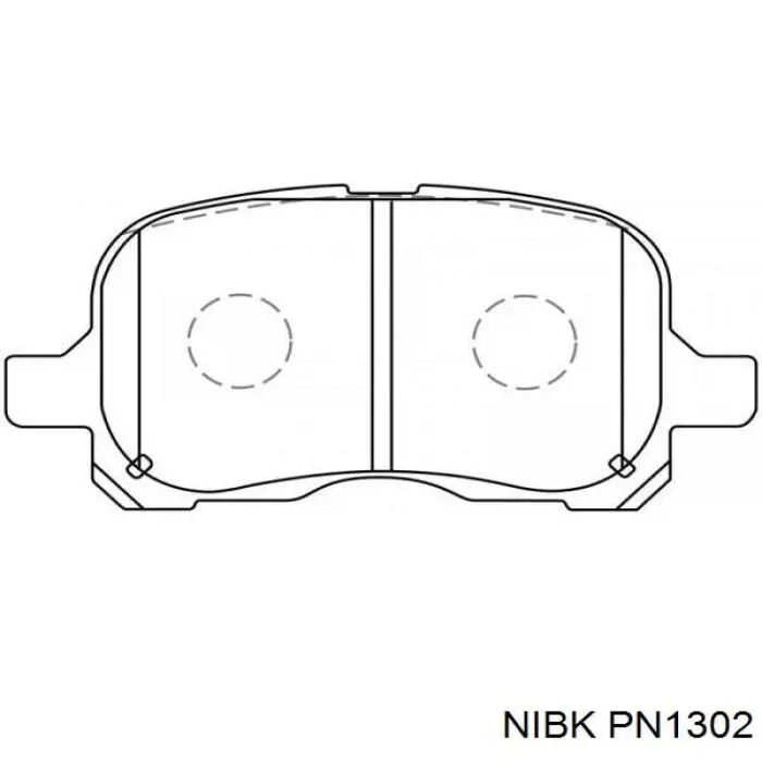 Колодки гальмівні передні, дискові PN1302 Nibk