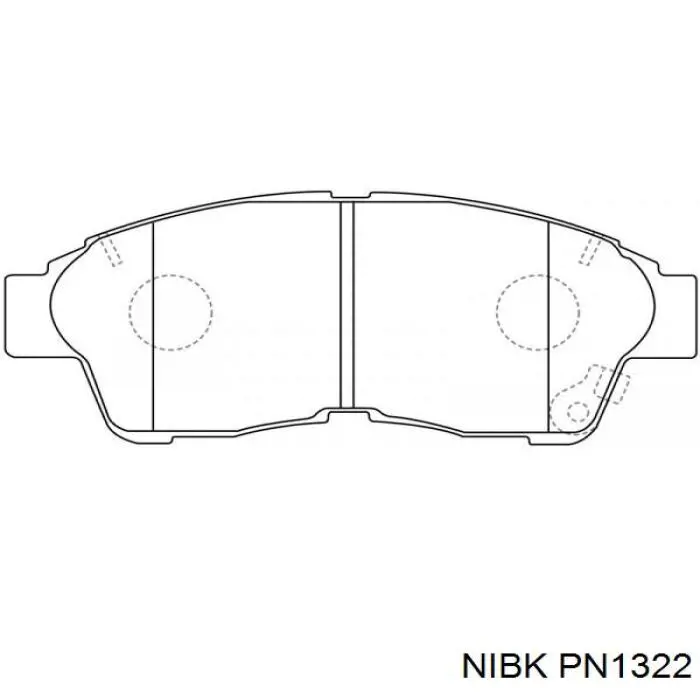 PN1322 Nibk колодки гальмівні передні, дискові