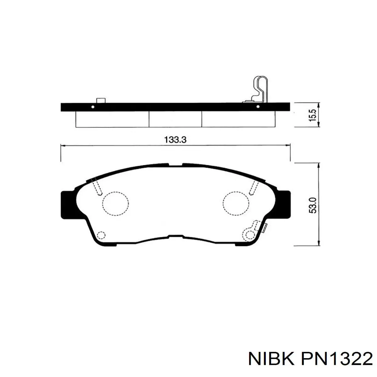 Купити PN1322 Nibk Колодки гальмівні передні, дискові