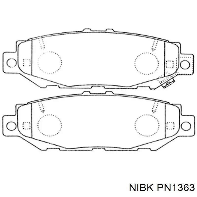 Купити PN1363 Nibk Задні колодки