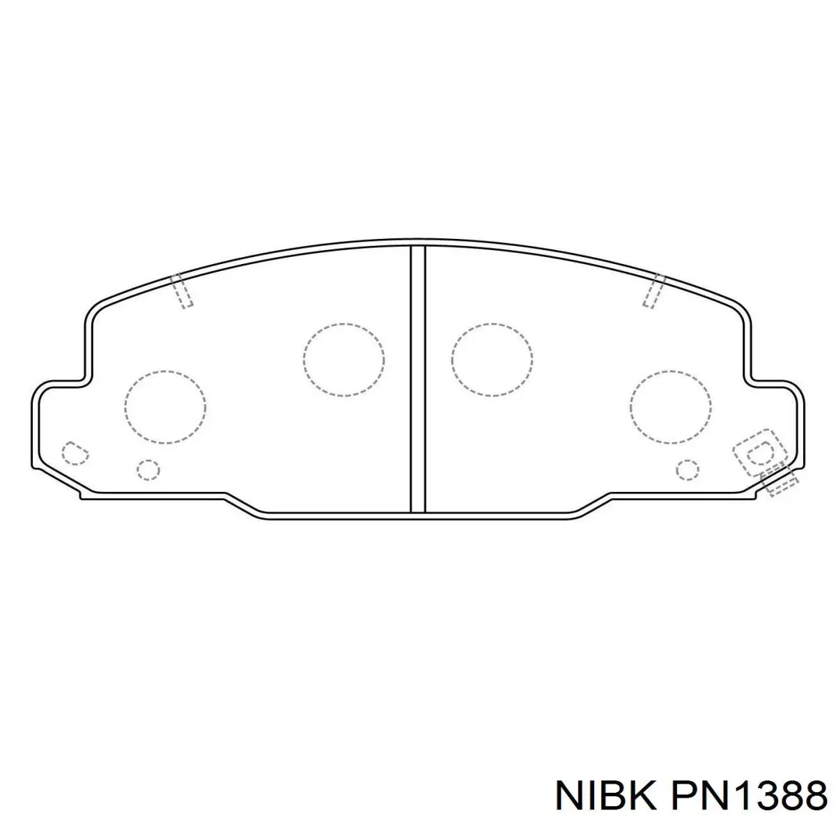 Колодки гальмівні передні, дискові PN1388 Nibk