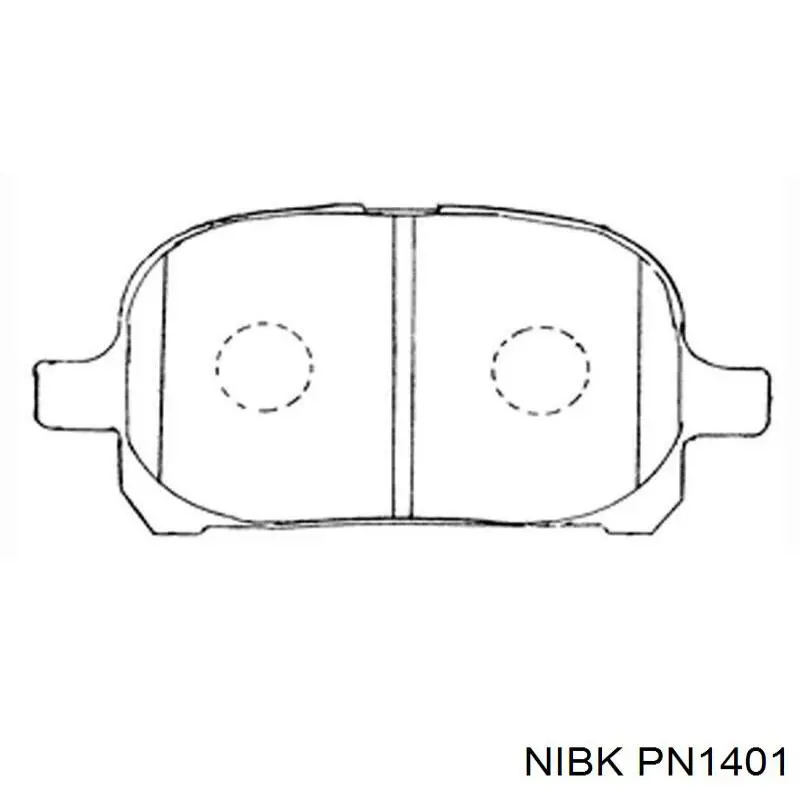 PN1401 Nibk колодки гальмівні передні, дискові