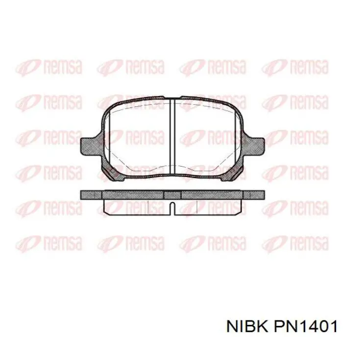 PN1401 Nibk Передні гальмівні колодки