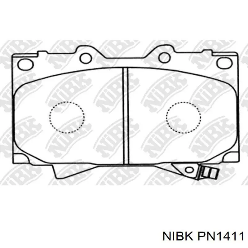 PN1411 Nibk Передні гальмівні колодки