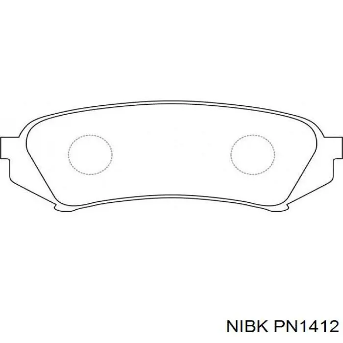 Задні гальмівні колодки PN1412 Nibk