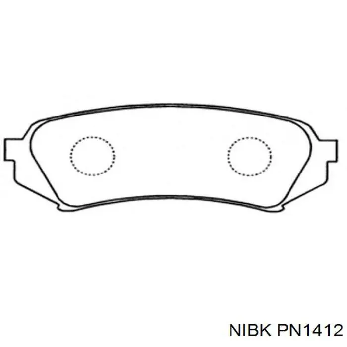 PN1412 Nibk колодки гальмові задні, дискові