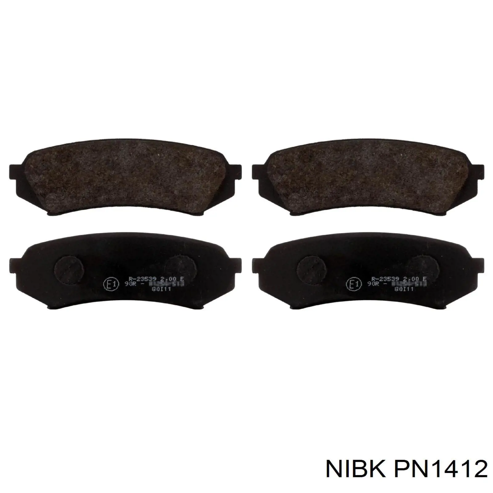 PN1412 Nibk Колодки гальмівні задні, дискові