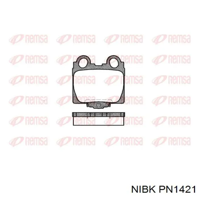 PN1421 Nibk колодки гальмові задні, дискові