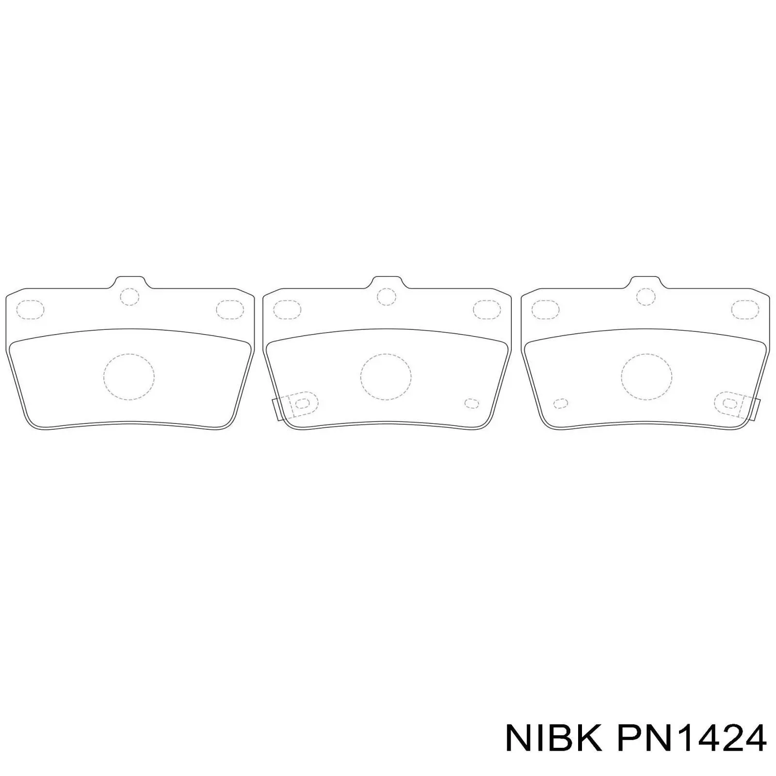 Купити PN1424 Nibk Задні колодки