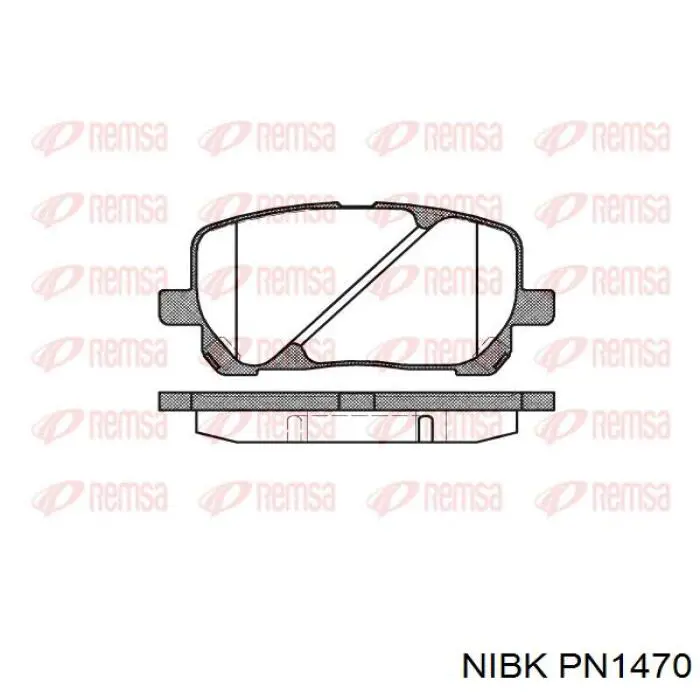 Гальмівні колодки Nibk PN1470 ціна, від 22.83 USD