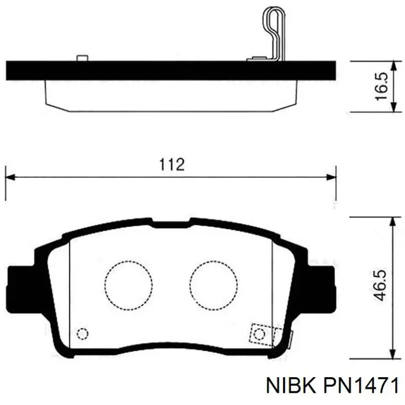 Гальмівні колодки Nibk PN1471 ціна, від 15.46 USD