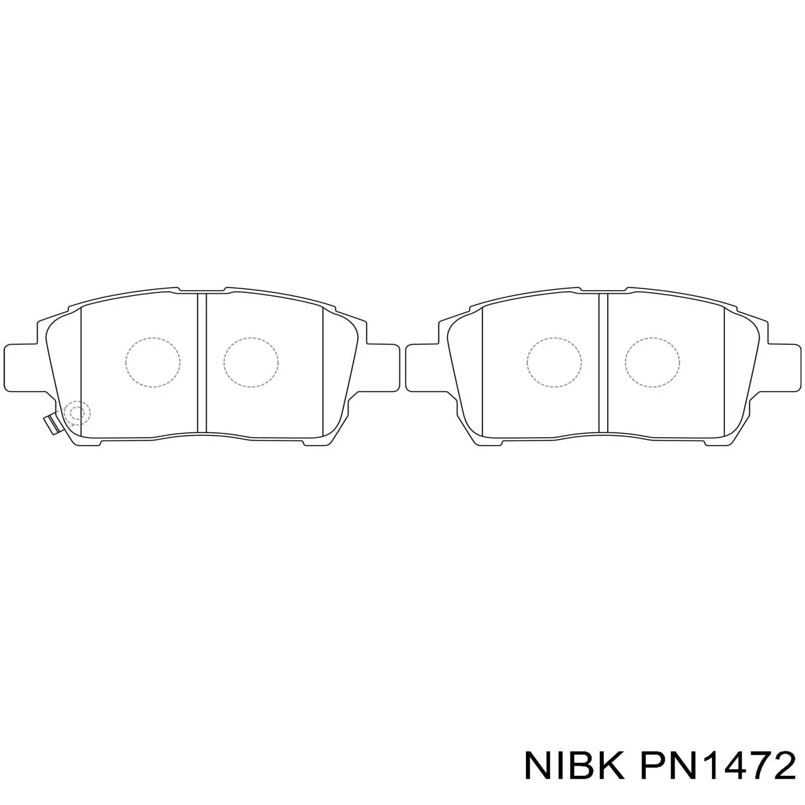 PN1472 Nibk Передні гальмівні колодки