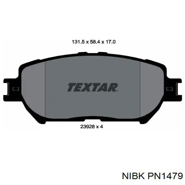 Гальмівні колодки Nibk PN1479 ціна, від 18.22 USD
