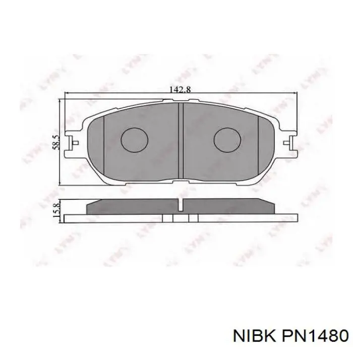 Купити PN1480 Nibk Колодки гальмівні передні, дискові