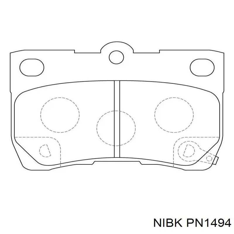 PN1494 Nibk Колодки гальмівні задні, дискові