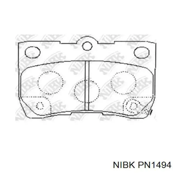 Задні гальмівні колодки Nibk PN1494 ціна, від 23.87 USD