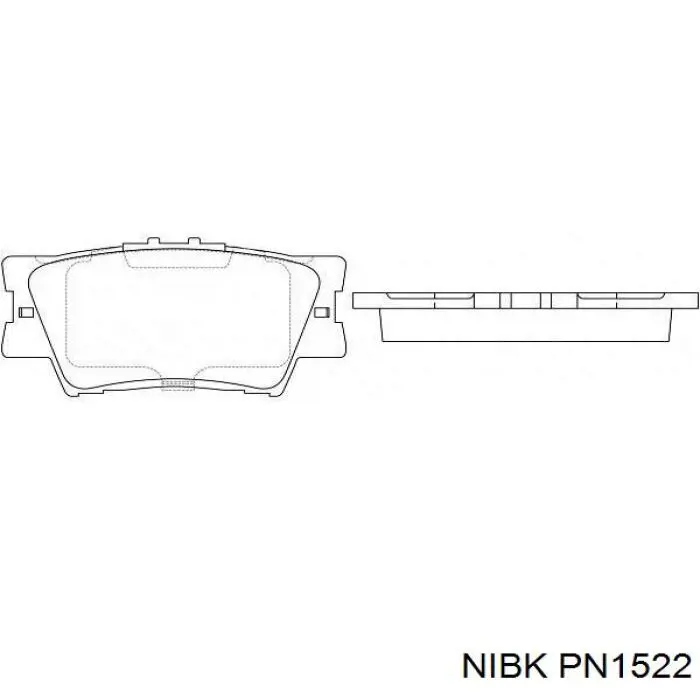 Задні гальмівні колодки Nibk PN1522 ціна, від 26.95 USD