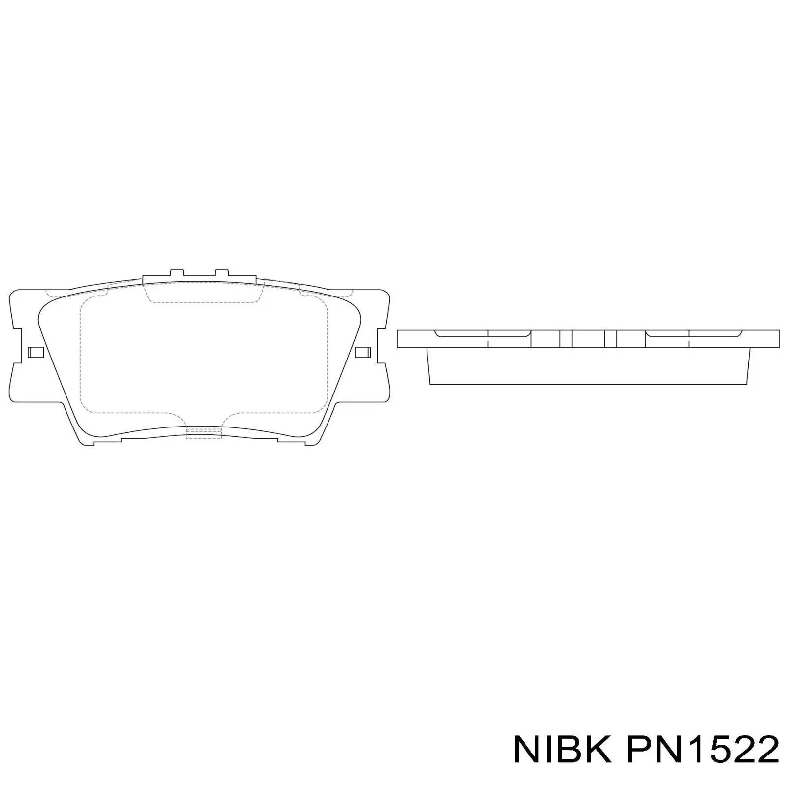PN1522 Nibk колодки гальмові задні, дискові