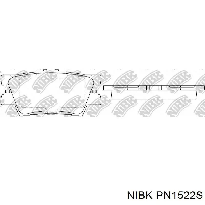 Задні гальмівні колодки Nibk PN1522S ціна, від 20.27 USD