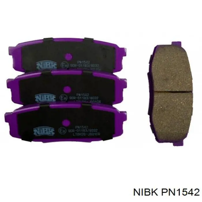 PN1542 Nibk Колодки гальмівні задні, дискові