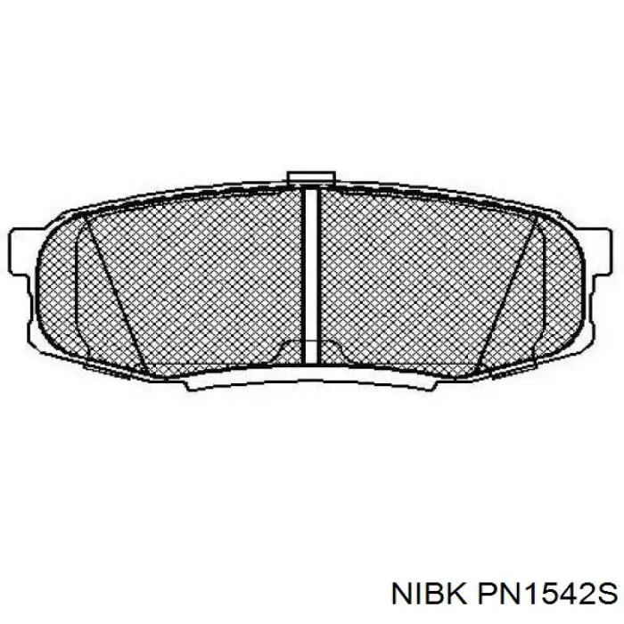 PN1542S Nibk Колодки гальмівні задні, дискові