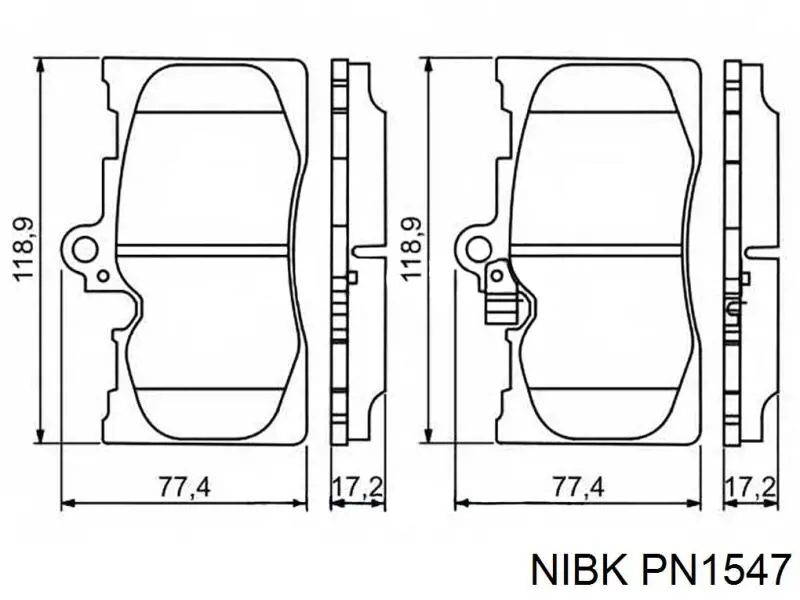PN1547 Nibk Передні гальмівні колодки