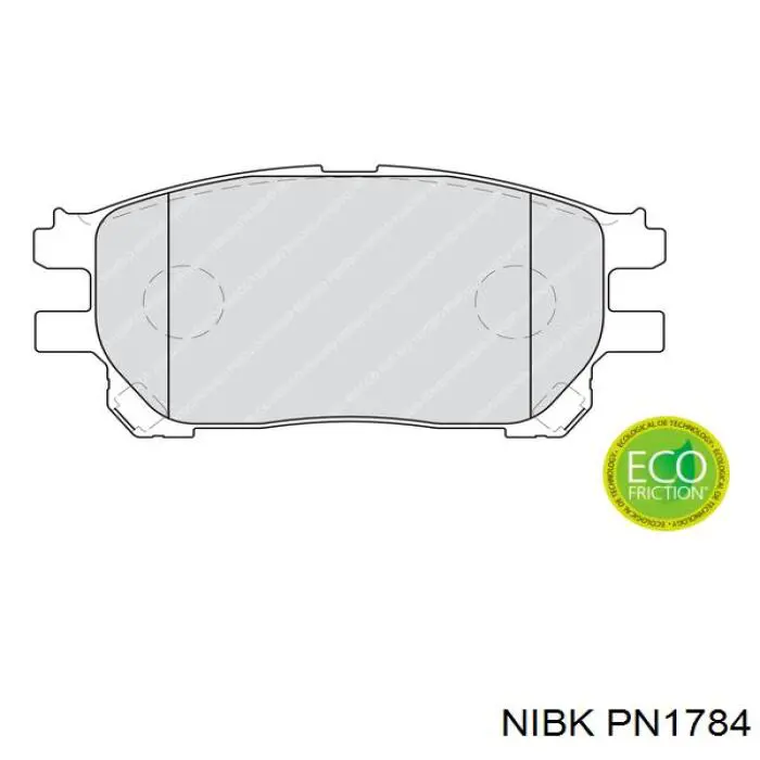 PN1784 Nibk колодки гальмівні передні, дискові