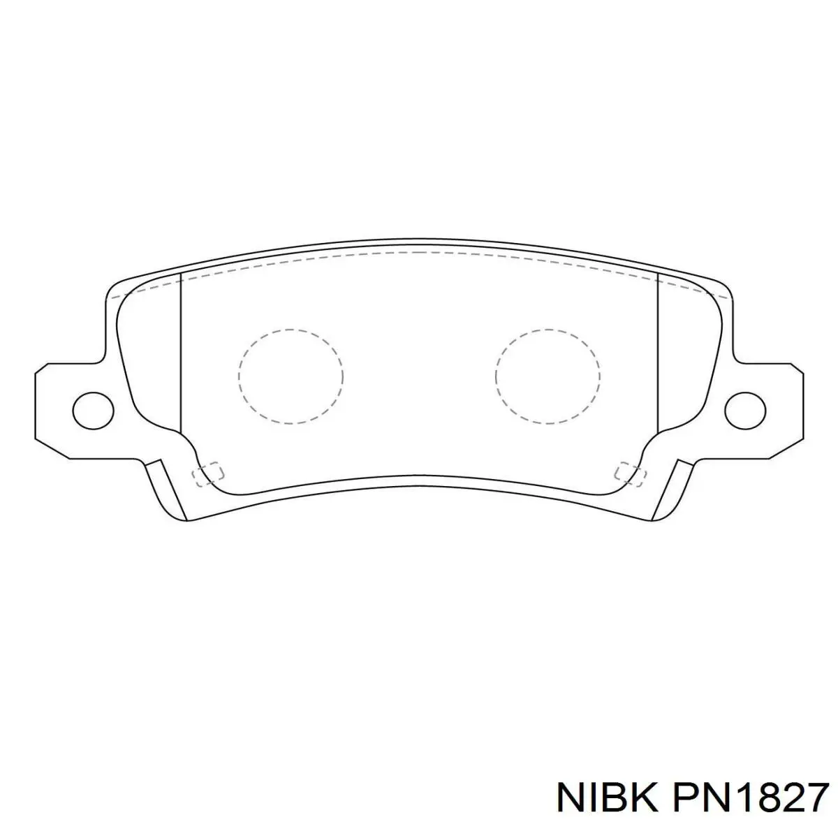 Колодки гальмові задні, дискові PN1827 Nibk