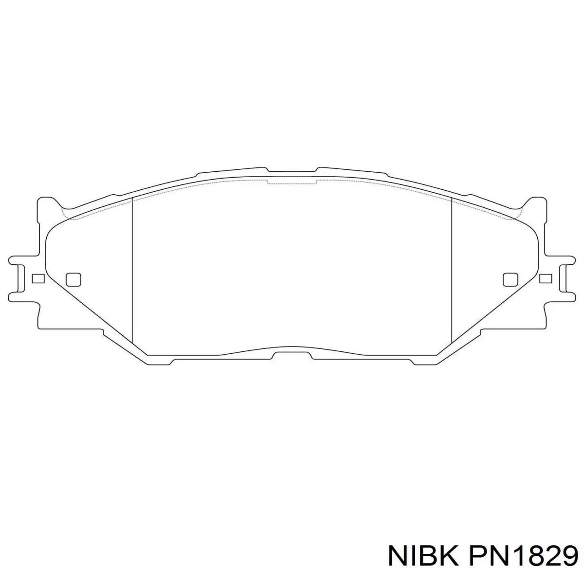 PN1829 Nibk колодки гальмівні передні, дискові