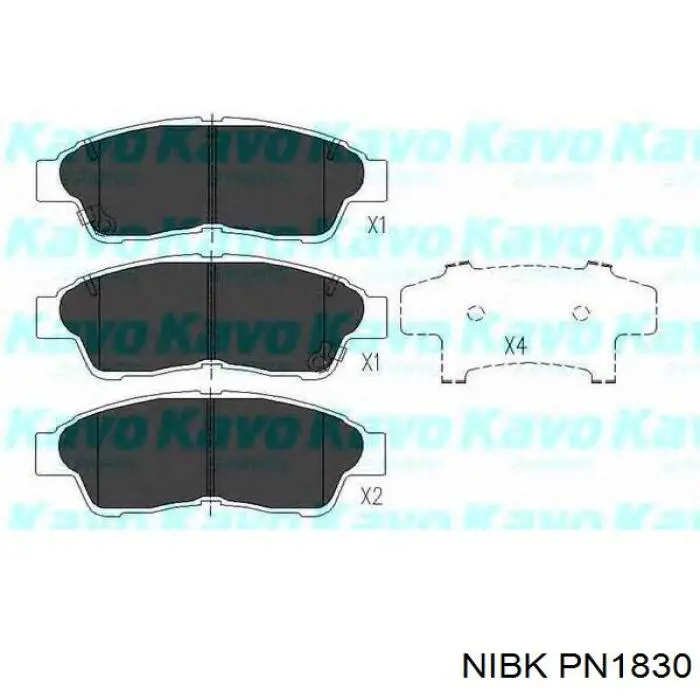 Передні тормозні колодки PN1830 Nibk