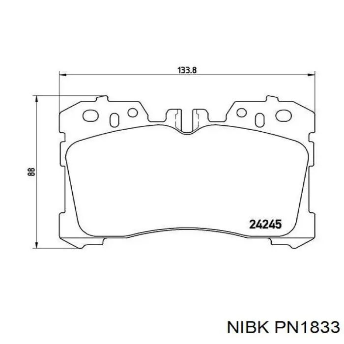 Купити PN1833 Nibk Колодки гальмівні передні, дискові