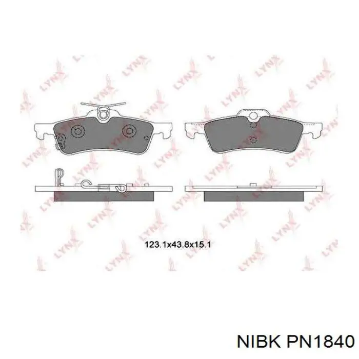 Купити PN1840 Nibk Задні колодки