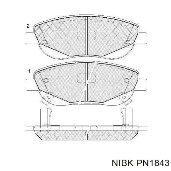 PN1843 Nibk Передні гальмівні колодки