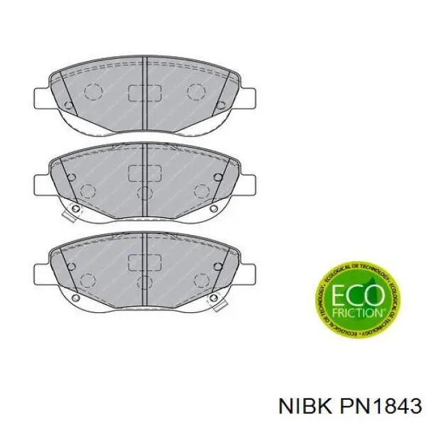 Гальмівні колодки Nibk PN1843 ціна, від 32.16 USD