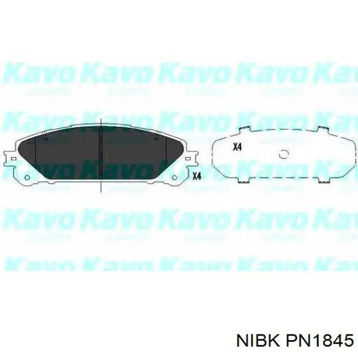 PN1845 Nibk Передні гальмівні колодки