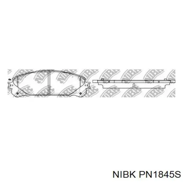 Купити PN1845S Nibk Колодки гальмівні передні, дискові