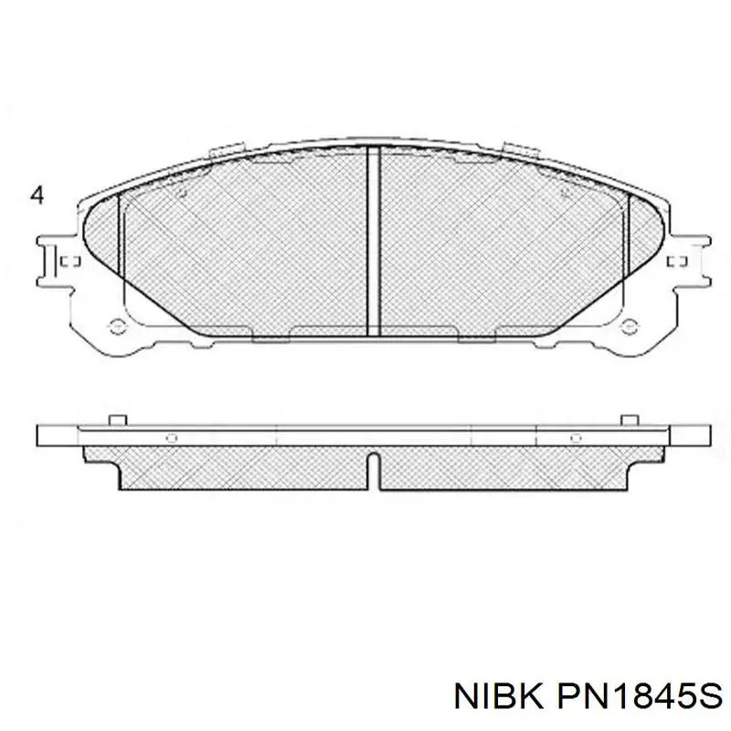 PN1845S Nibk Передні гальмівні колодки