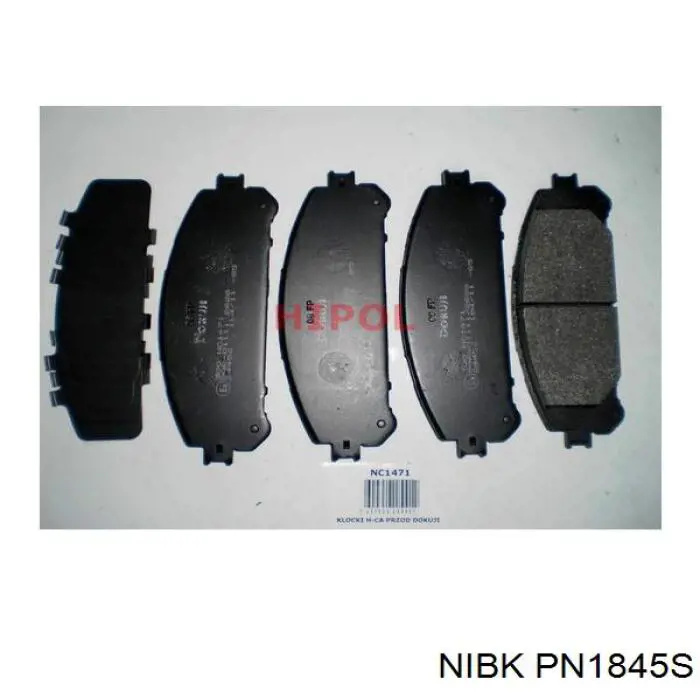 Передні тормозні колодки PN1845S Nibk