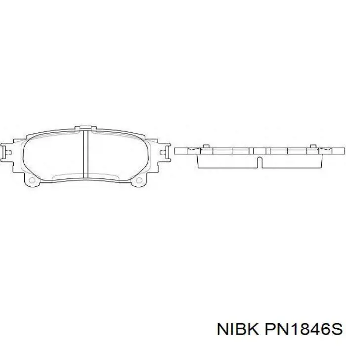 Задні гальмівні колодки PN1846S Nibk