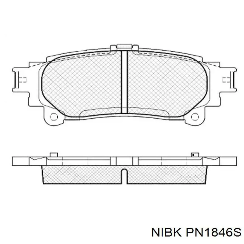 PN1846S Nibk Колодки гальмівні задні, дискові