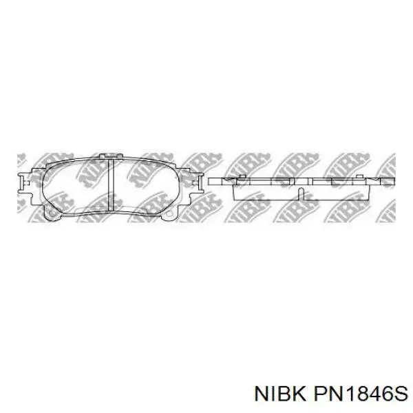 Задні гальмівні колодки Nibk PN1846S ціна, від 23.02 USD