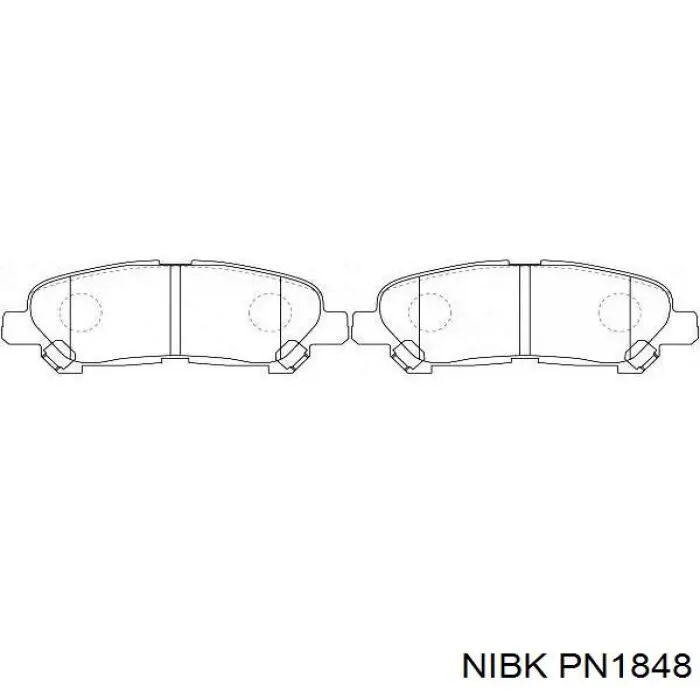 Задні гальмівні колодки Nibk PN1848 ціна, від 29.58 USD