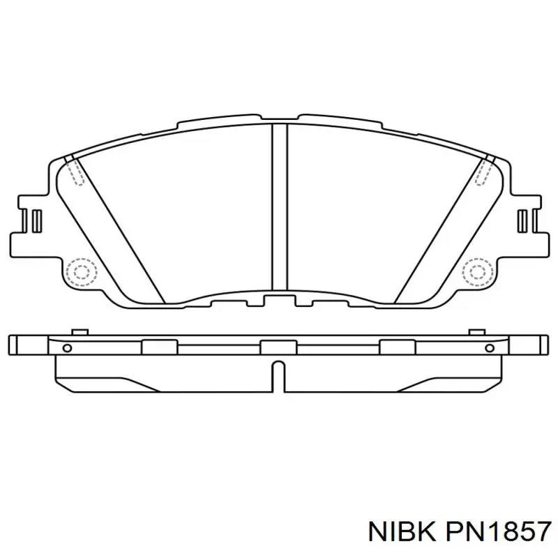 Гальмівні колодки Nibk PN1857 ціна, від 46.65 USD