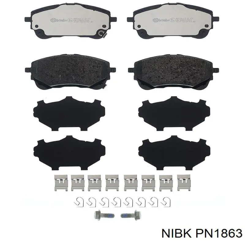 Колодки гальмівні передні, дискові PN1863 Nibk