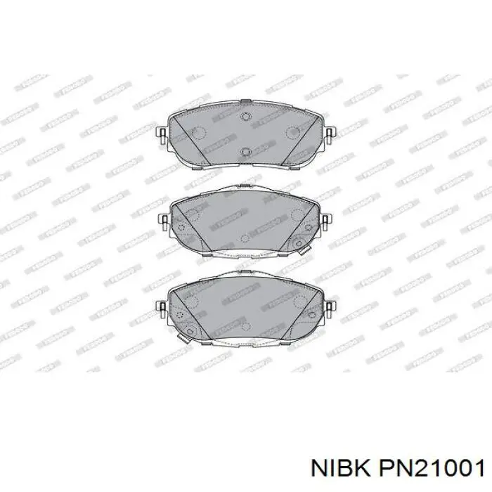 Купити PN21001 Nibk Колодки гальмівні передні, дискові