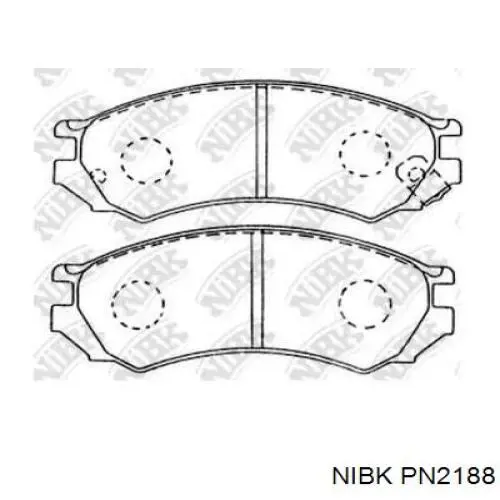 Колодки гальмівні передні, дискові PN2188 Nibk