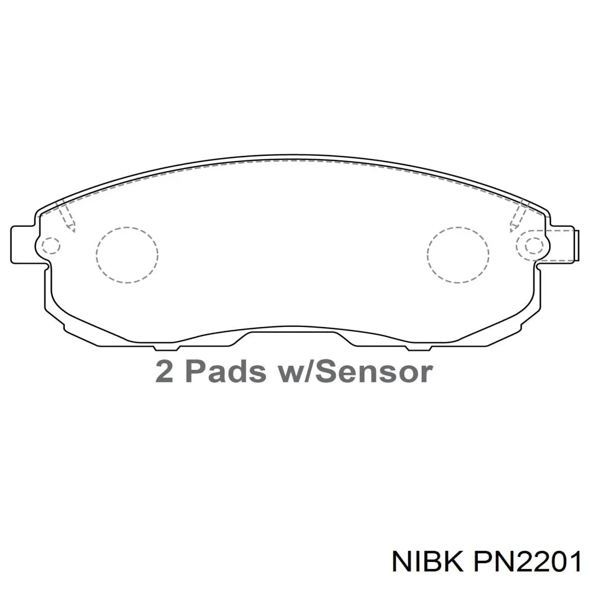PN2201 Nibk колодки гальмівні передні, дискові